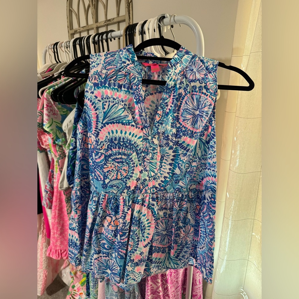 Lilly Pulitzer Blue and Pink Tank Top